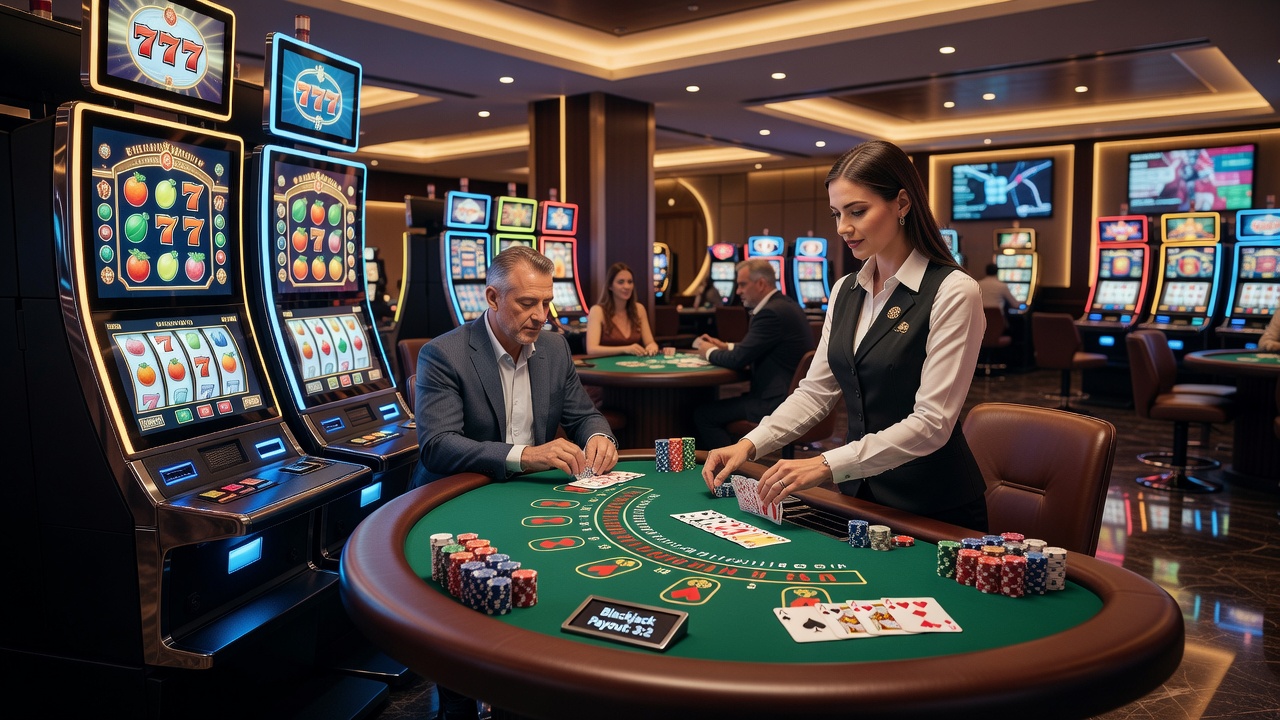 Close-up view of a roulette wheel and chips during active play at a casino table