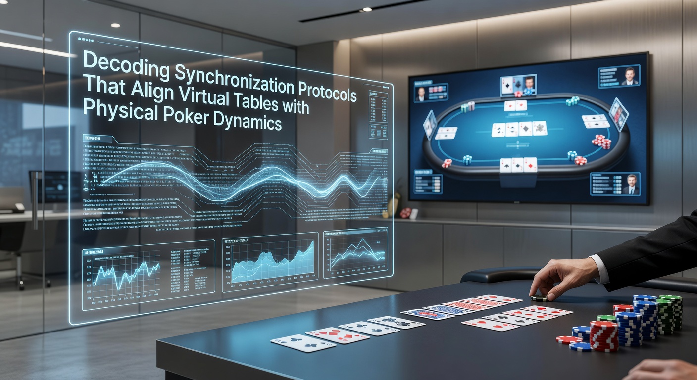 Diagram depicting protocol layers connecting physical poker hardware sensors to virtual table interfaces with real-time data exchange