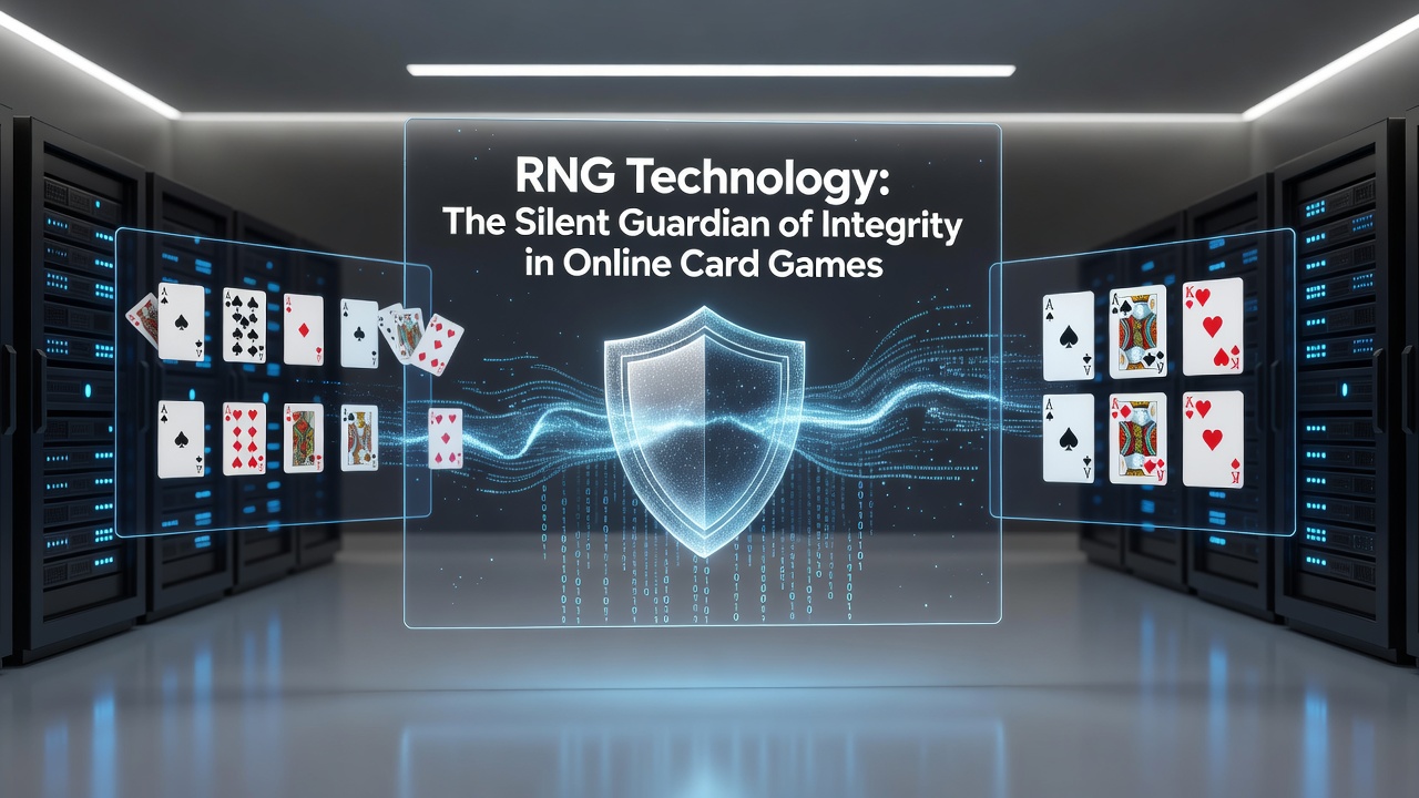 Technical diagram showing RNG certification process and entropy sources for online card platforms