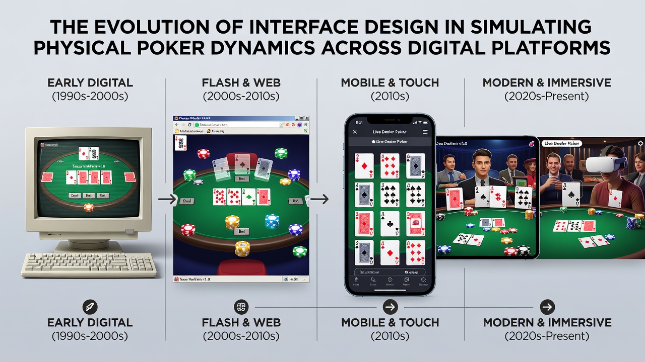 Modern VR poker interface demonstrating gesture-based card handling and spatial table simulation